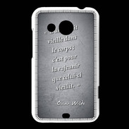 Coque HTC Desire 200 Ame nait Noir Citation Oscar Wilde