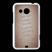 Coque HTC Desire 200 Ame nait Rouge Citation Oscar Wilde