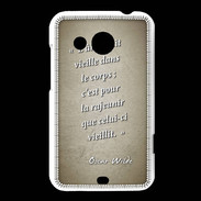 Coque HTC Desire 200 Ame nait Sepia Citation Oscar Wilde