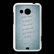 Coque HTC Desire 200 Ame nait Turquoise Citation Oscar Wilde