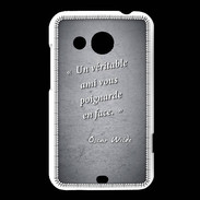 Coque HTC Desire 200 Ami poignardée Noir Citation Oscar Wilde