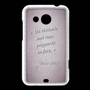 Coque HTC Desire 200 Ami poignardée Rose Citation Oscar Wilde