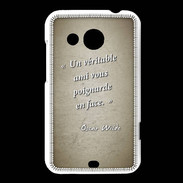 Coque HTC Desire 200 Ami poignardée Sepia Citation Oscar Wilde