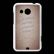 Coque HTC Desire 200 Ami poignardée Rouge Citation Oscar Wilde