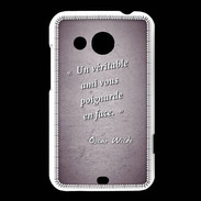 Coque HTC Desire 200 Ami poignardée Violet Citation Oscar Wilde