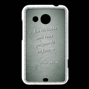 Coque HTC Desire 200 Ami poignardée Vert Citation Oscar Wilde