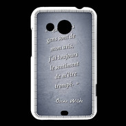 Coque HTC Desire 200 Avis gens Bleu Citation Oscar Wilde