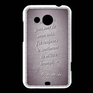 Coque HTC Desire 200 Avis gens violet Citation Oscar Wilde
