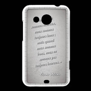 Coque HTC Desire 200 Bons heureux Gris Citation Oscar Wilde