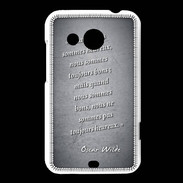 Coque HTC Desire 200 Bons heureux Noir Citation Oscar Wilde