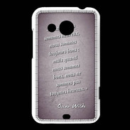 Coque HTC Desire 200 Bons heureux Violet Citation Oscar Wilde