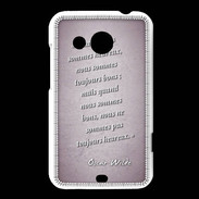 Coque HTC Desire 200 Bons heureux Rose Citation Oscar Wilde