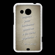 Coque HTC Desire 200 Cartes gagnantes Sepia Citation Oscar Wilde