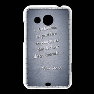 Coque HTC Desire 200 Choix ennemis Bleu Citation Oscar Wilde