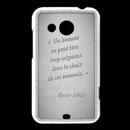 Coque HTC Desire 200 Choix ennemis Gris Citation Oscar Wilde
