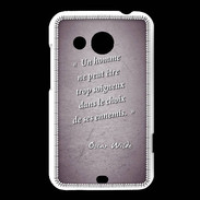 Coque HTC Desire 200 Choix ennemis Violet Citation Oscar Wilde