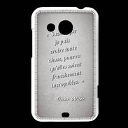Coque HTC Desire 200 Croire Gris Citation Oscar Wilde