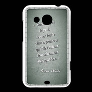 Coque HTC Desire 200 Croire Vert Citation Oscar Wilde