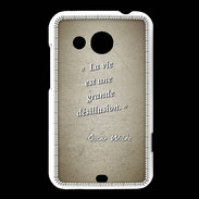 Coque HTC Desire 200 Désillusion vie Sepia Citation Oscar Wilde
