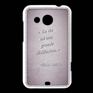 Coque HTC Desire 200 Désillusion vie Rose Citation Oscar Wilde