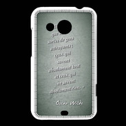 Coque HTC Desire 200 Gens attrayants Vert Citation Oscar Wilde