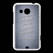 Coque HTC Desire 200 Incertitude amour Bleu Citation Oscar Wilde