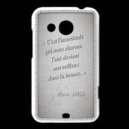 Coque HTC Desire 200 Incertitude amour Gris Citation Oscar Wilde