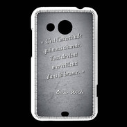 Coque HTC Desire 200 Incertitude amour Noir Citation Oscar Wilde