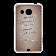 Coque HTC Desire 200 Incertitude amour Rouge Citation Oscar Wilde