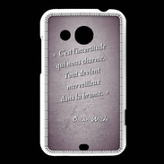 Coque HTC Desire 200 Incertitude amour Violet Citation Oscar Wilde