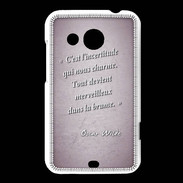 Coque HTC Desire 200 Incertitude Rose Citation Oscar Wilde