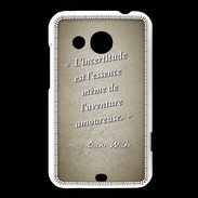 Coque HTC Desire 200 Incertitude Sepia Citation Oscar Wilde