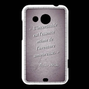 Coque HTC Desire 200 Incertitude Violet Citation Oscar Wilde