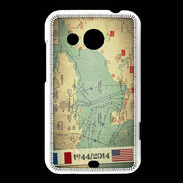 Coque HTC Desire 200 Débarquement Normandie Carte ZG