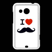 Coque HTC Desire 200 I love Moustache