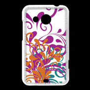Coque HTC Desire 200 motif floral orange