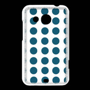 Coque HTC Desire 200 pois bleu foncé