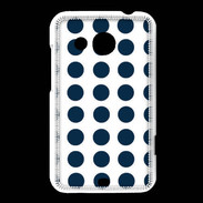 Coque HTC Desire 200 pois bleu marine