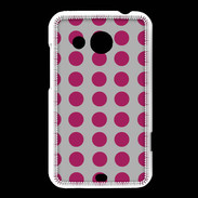 Coque HTC Desire 200 pois gris & framboise