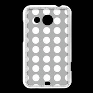Coque HTC Desire 200 pois gris & blanc