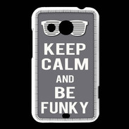 Coque HTC Desire 200 Keep Calm Funky Gris