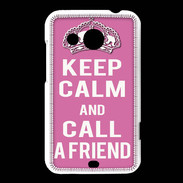 Coque HTC Desire 200 Keep Calm Call Rose