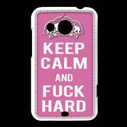 Coque HTC Desire 200 Keep Calm Fuck hard Rose