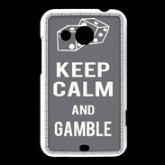 Coque HTC Desire 200 Keep Calm Gamble Gris