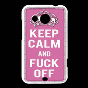 Coque HTC Desire 200 Keep Calm Fuck Off Rose