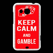 Coque HTC Desire 200 Keep Calm Gamble Rouge