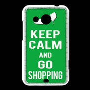 Coque HTC Desire 200 Keep Calm Go Shopping Vert