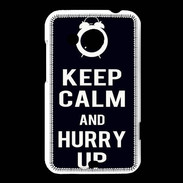 Coque HTC Desire 200 Keep Calm Hurry up Noir
