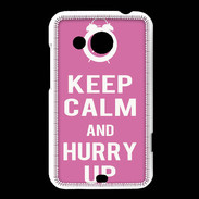 Coque HTC Desire 200 Keep Calm Hurry up Rose