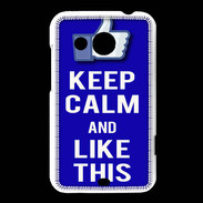 Coque HTC Desire 200 Keep Calm Like This Bleu